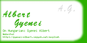 albert gyenei business card